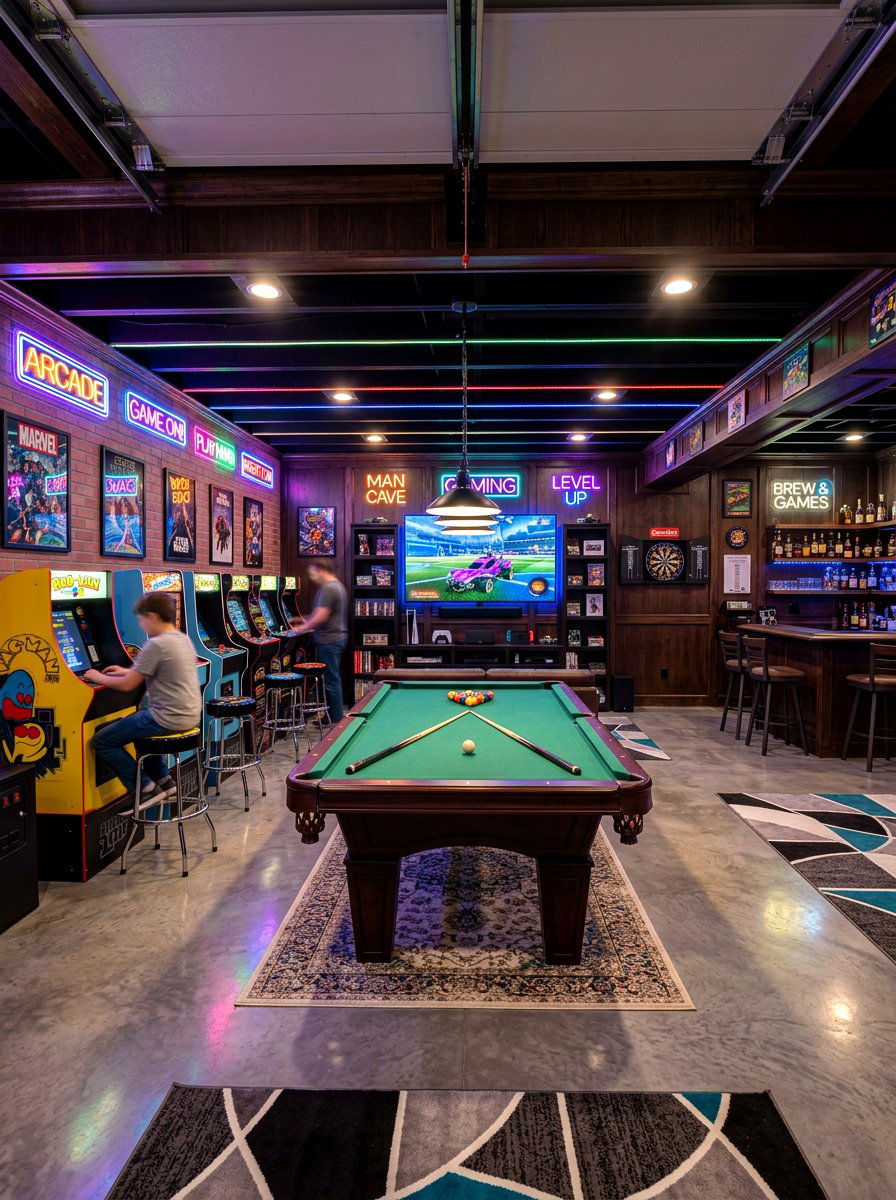 Basement game room - 30 basement ideas