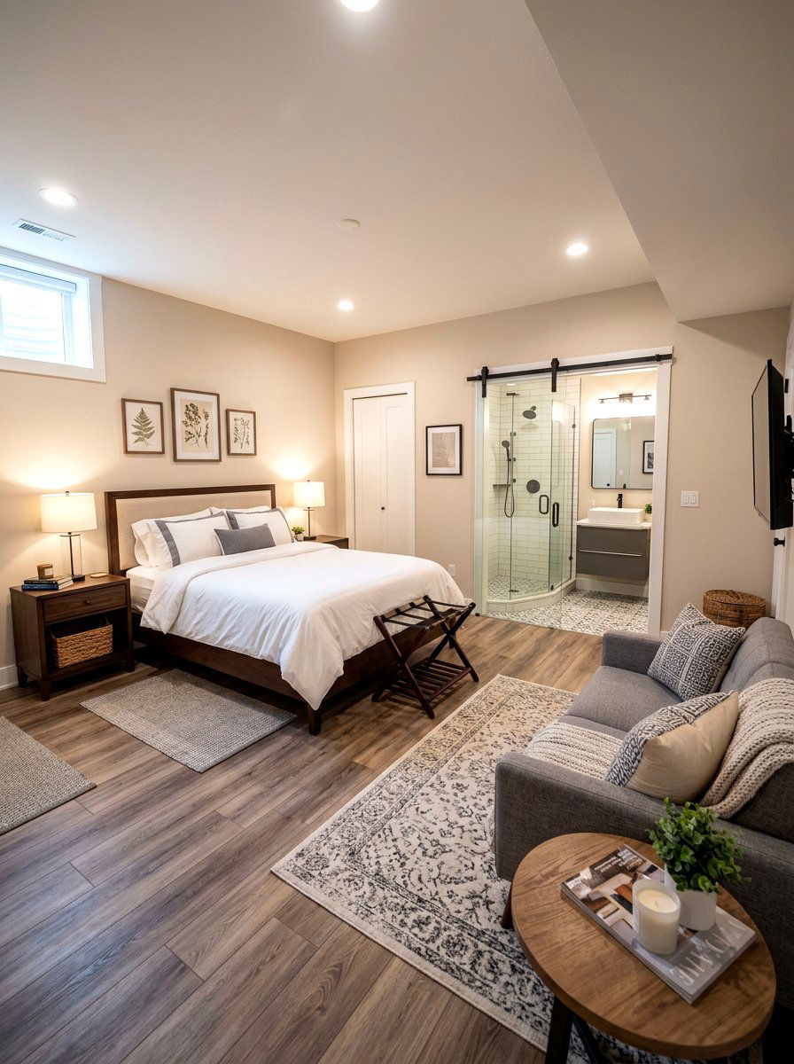 Basement guest suite - 30 basement ideas
