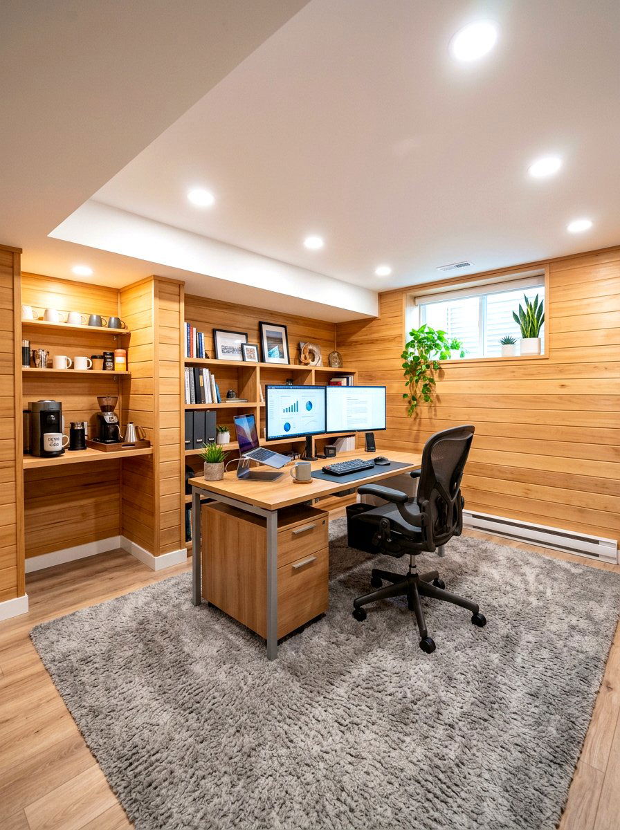 Basement home office - 30 viral home office ideas