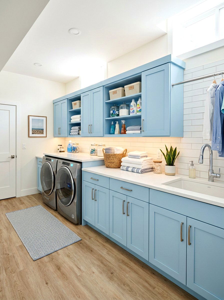 Basement laundry room - 30 basement ideas