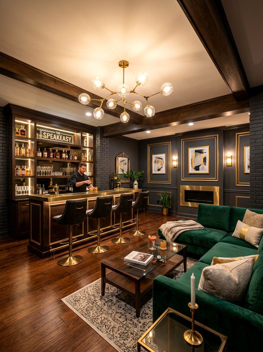 Basement lounge area - 30 basement ideas
