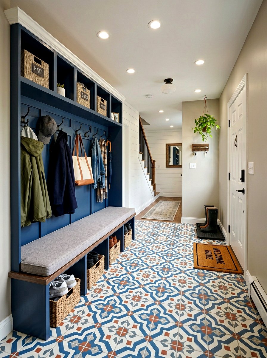 Basement mudroom - 30 basement ideas