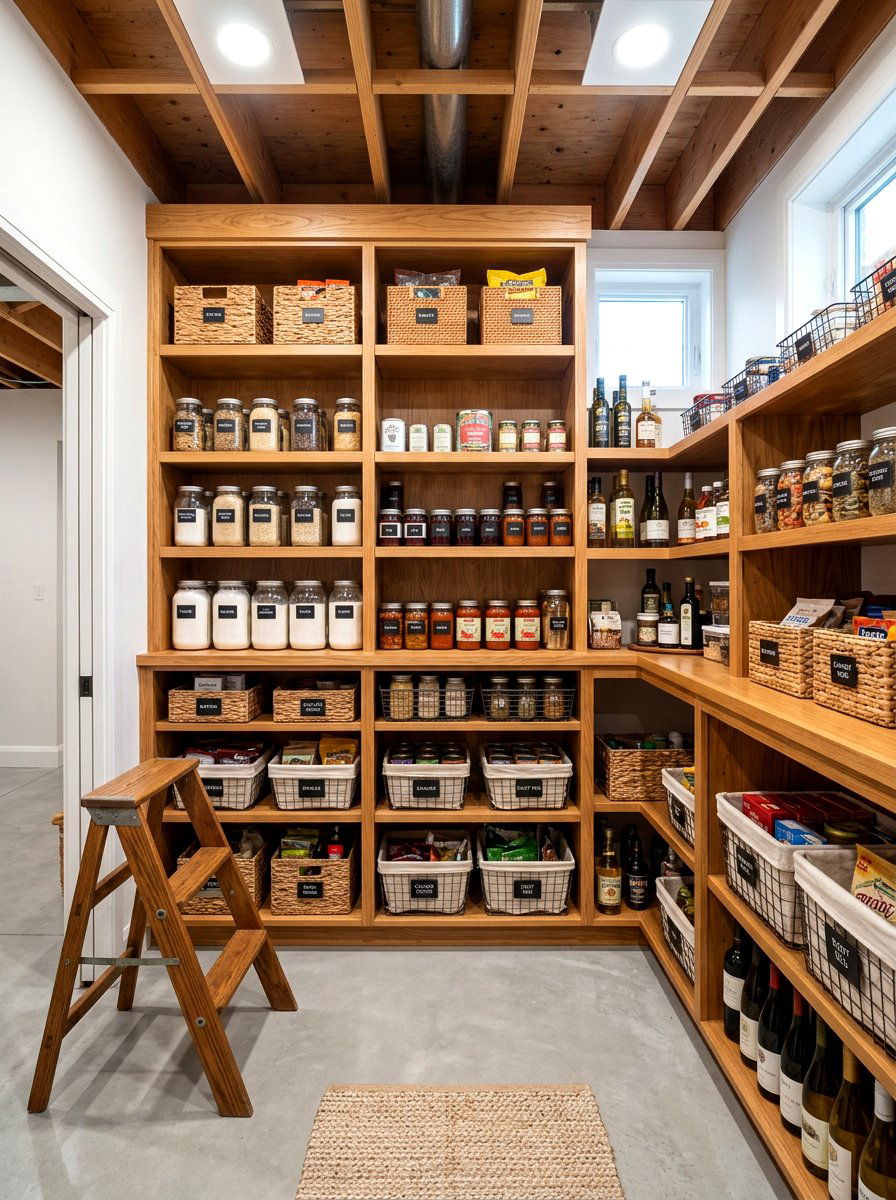 Basement pantry - 30 basement ideas