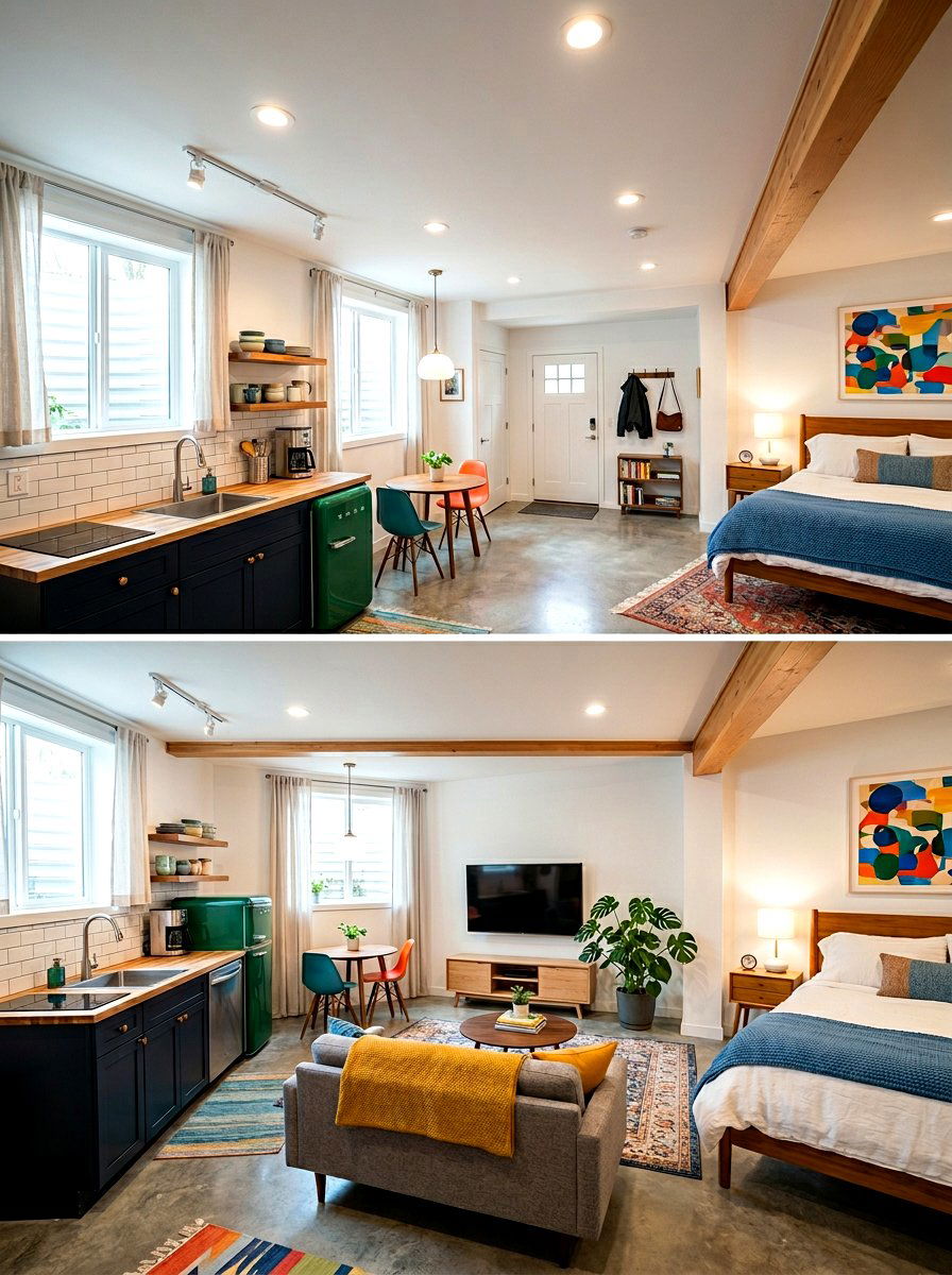Basement studio apartment - 30 basement ideas