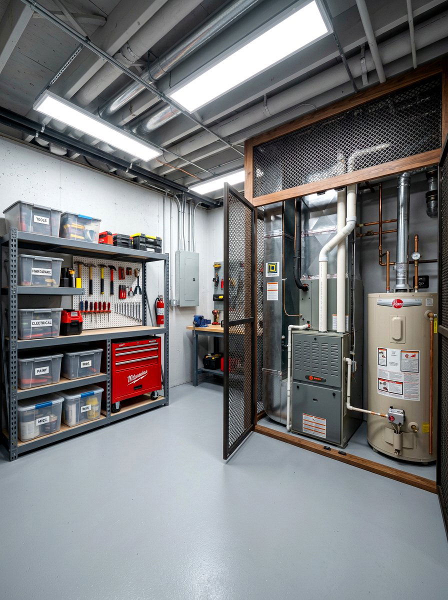 Basement utility room - 30 basement ideas