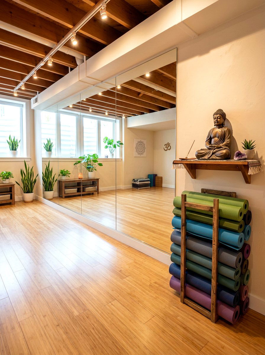 Basement yoga studio - 30 basement ideas