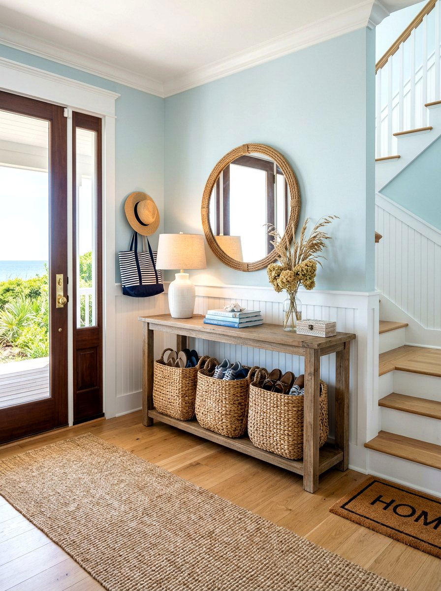 Basket Shoe Storage - 30 hidden shoe cabinet ideas
