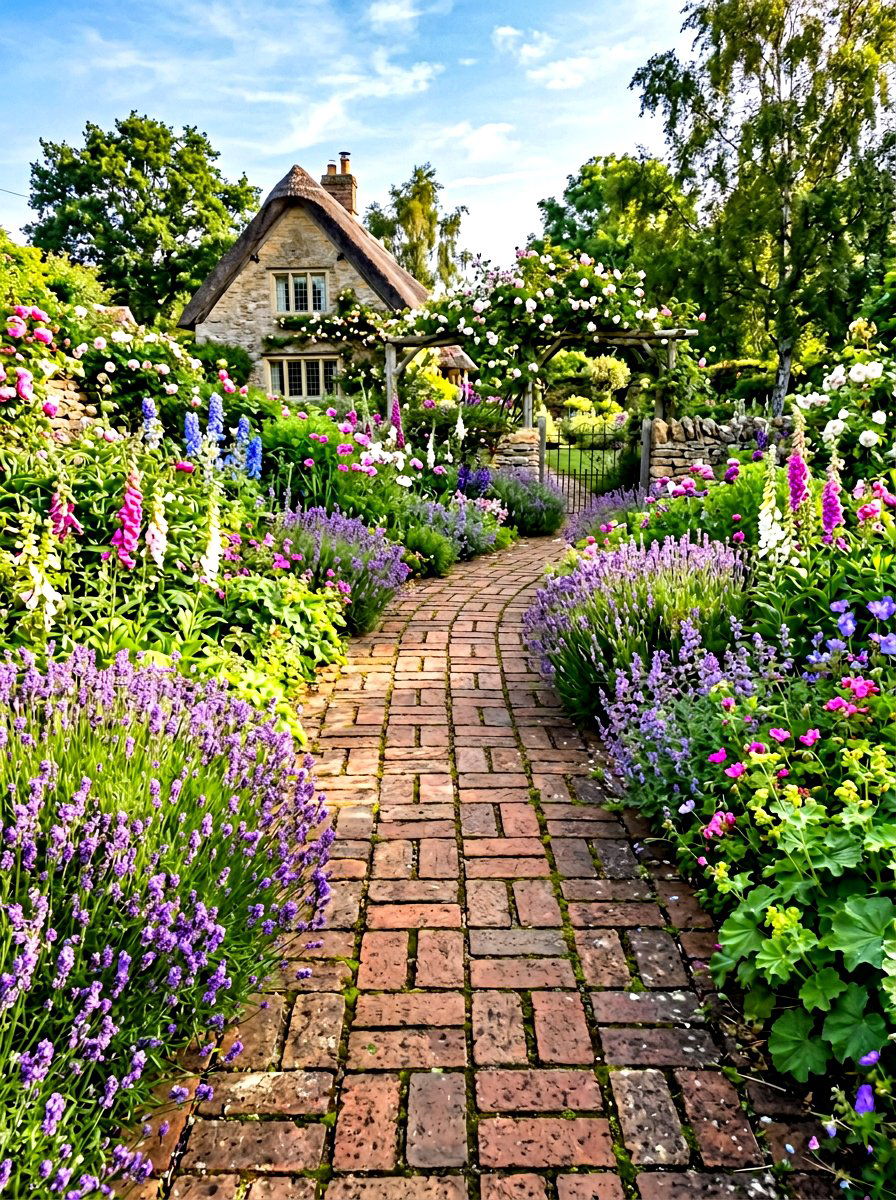 Basketweave Brick Path - 30 brick walkway ideas