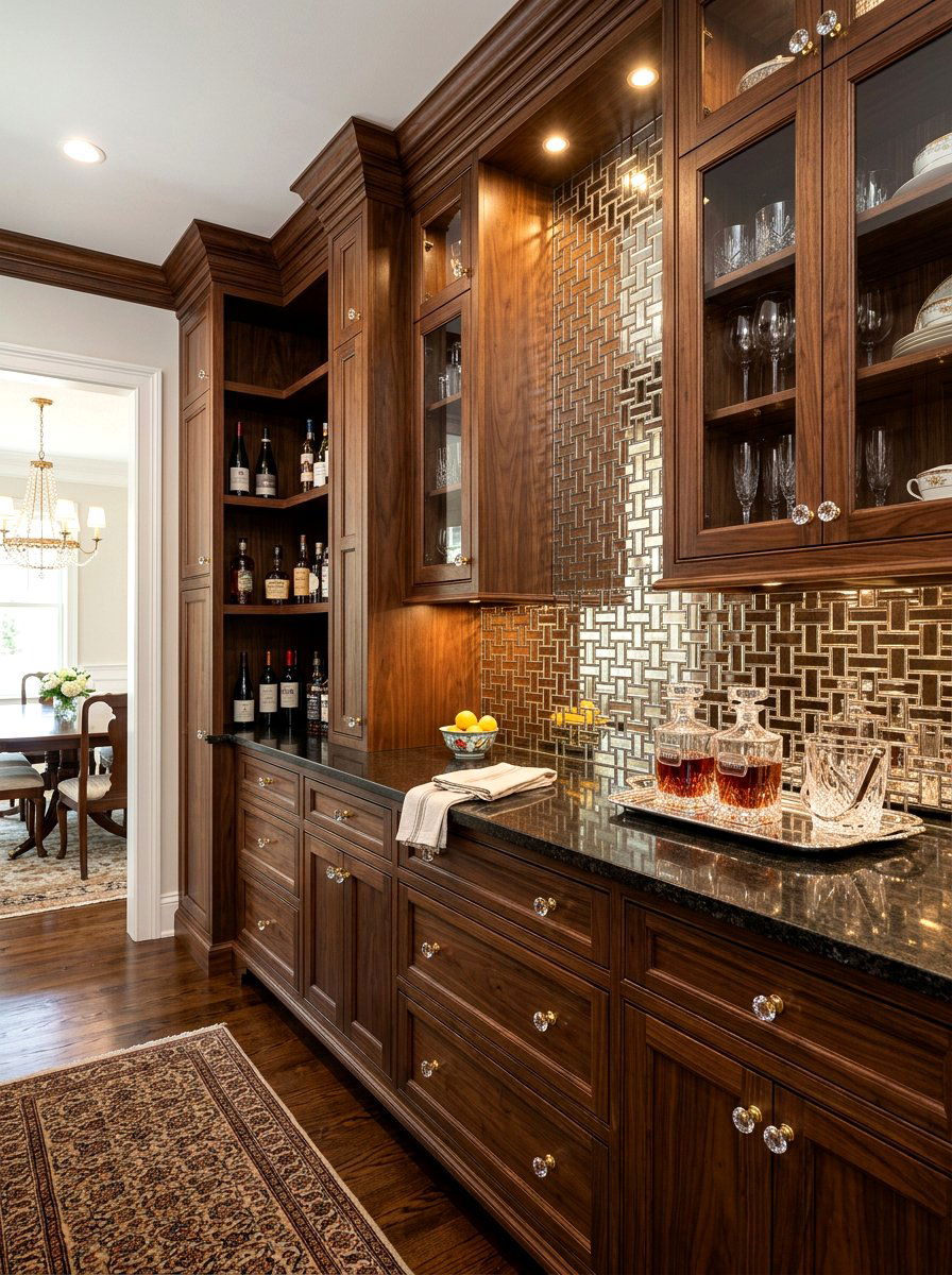 Basketweave Mirror Tile Pattern - 30 mirror tile backsplash ideas