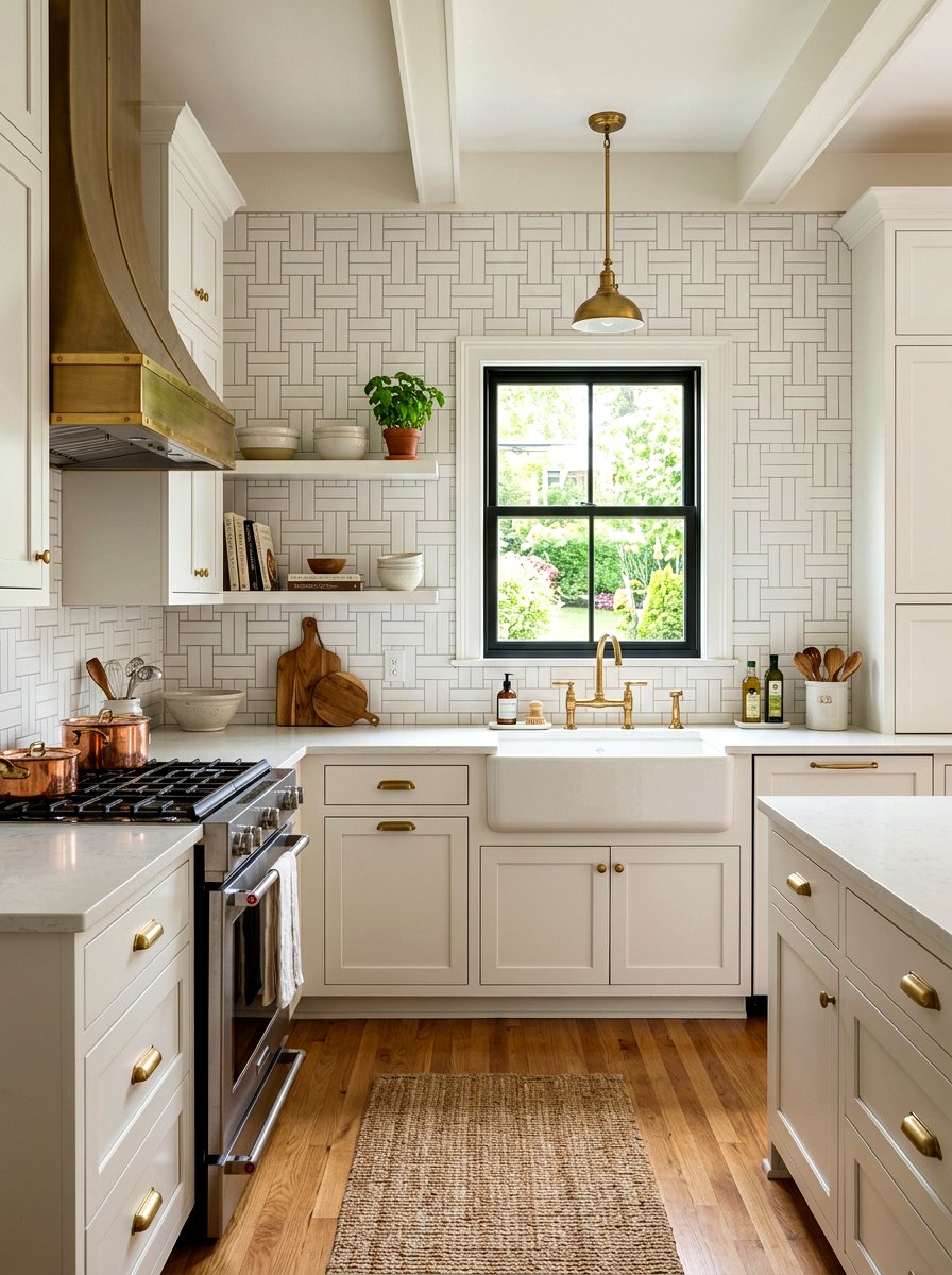 Basketweave Subway Tile Kitchen - 30 subway tile kitchen ideas