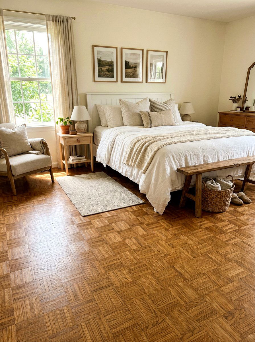 Basketweave Wood Floor - 30 parquet floor ideas