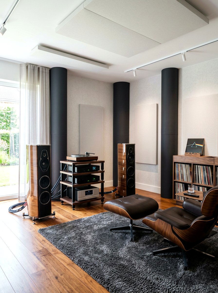 Bass traps for corners - 30 acoustic living room ideas
