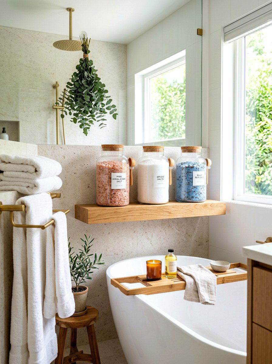 Bath Salt Storage - 30 self care station ideas
