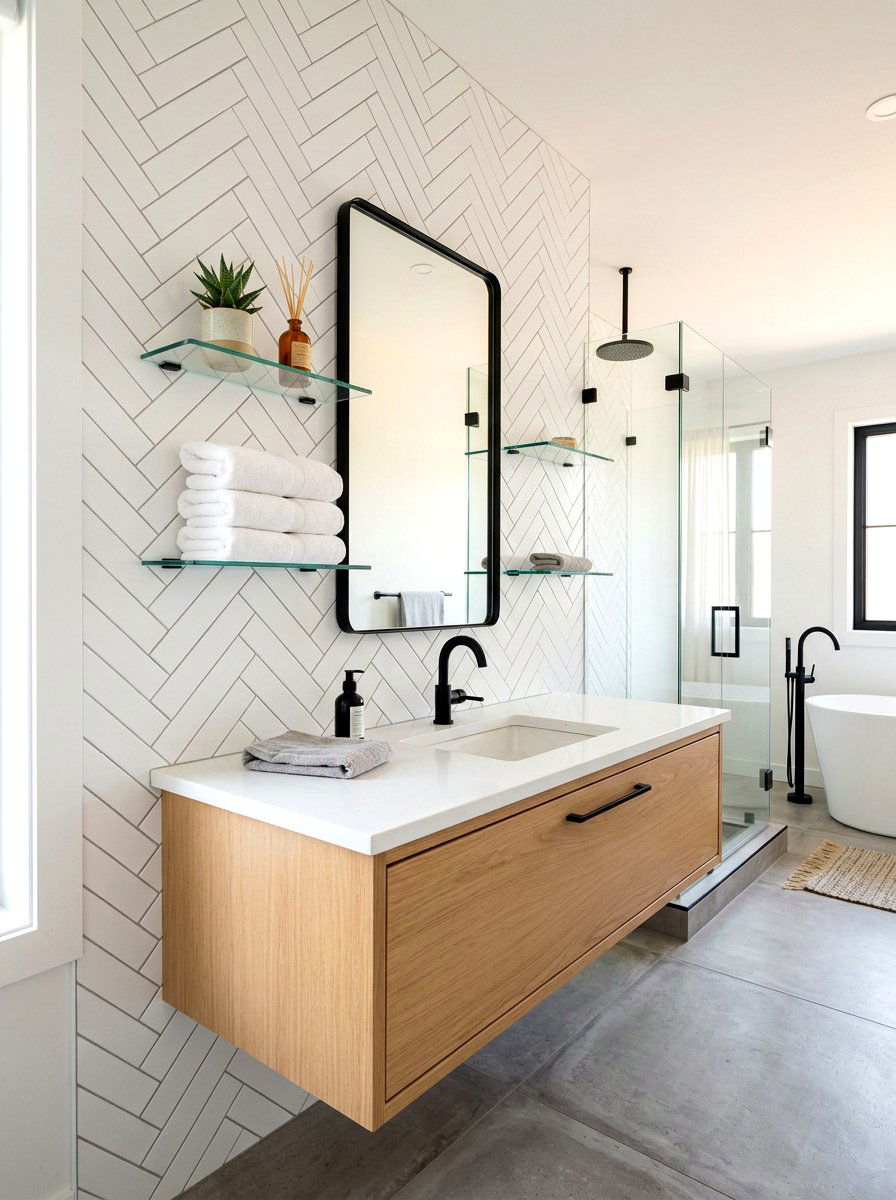 Bathroom Backsplash Tile - 30 peel and stick tile ideas