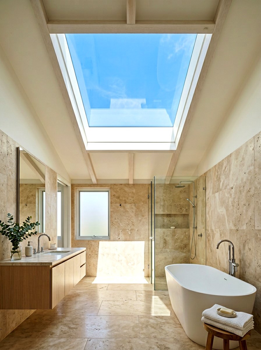 Bathroom Ceiling Skylight - 30 quiet luxury bathroom ideas