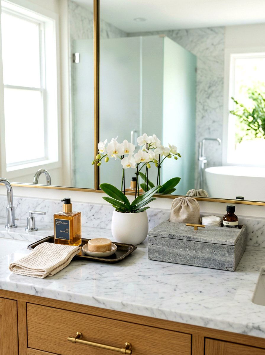 Bathroom Counter Stone Box - 30 decorative box styling ideas