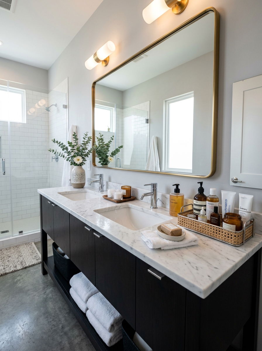 Bathroom Counter Vanity Basket - 30 woven basket decor ideas