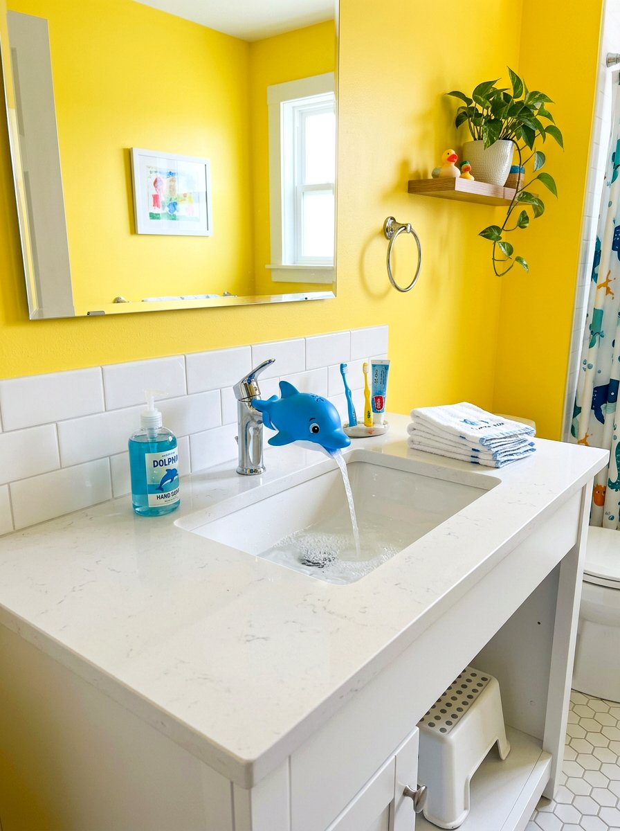 Bathroom Faucet Extender - 30 kids bathroom decor ideas