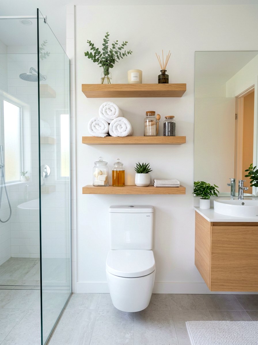 Bathroom Floating Shelves - 30 floating shelf ideas