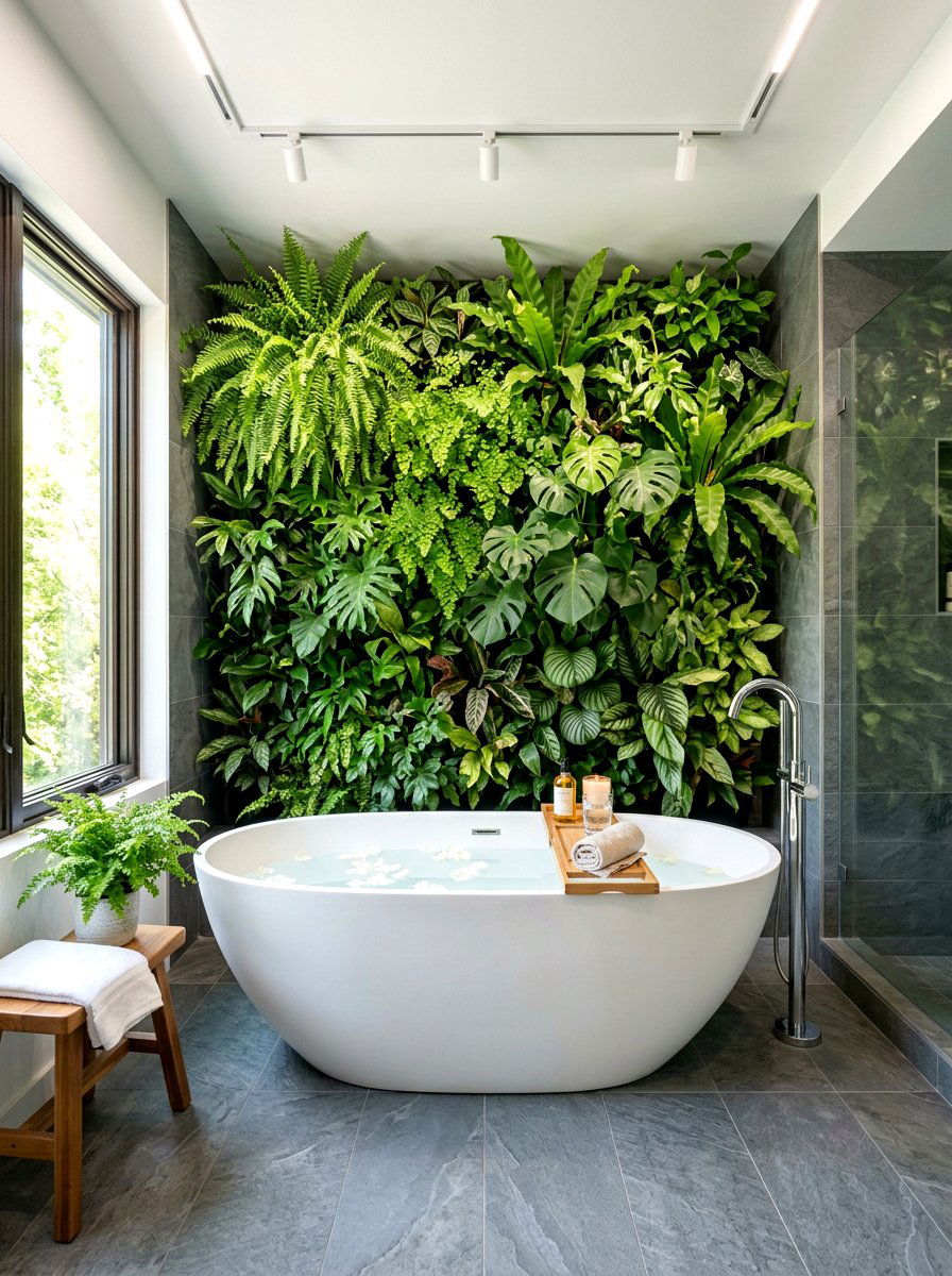 Bathroom Green Wall - 30 green wall ideas