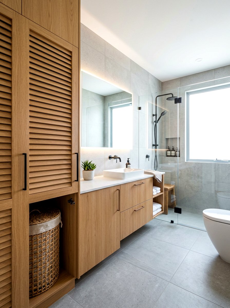 Bathroom Laundry Basket Cupboard - 30 laundry basket storage ideas