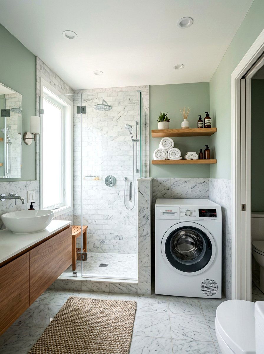 Bathroom Laundry Corner - 30 laundry nook ideas