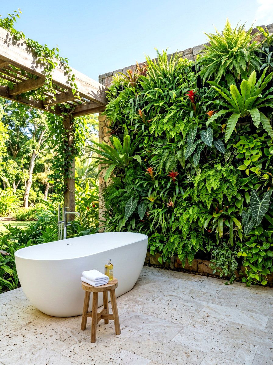 Bathroom Living Wall - 30 spa bathroom ideas