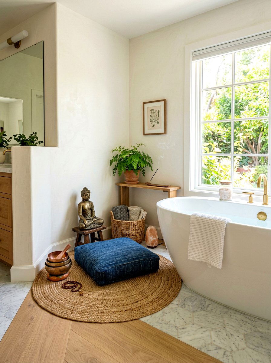 Bathroom Meditation Nook - 30 sound bath bathroom ideas