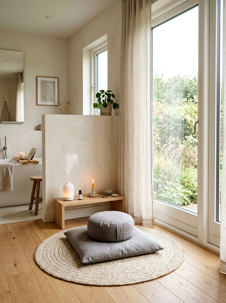 Bathroom Meditation Space - 30 wellness bathroom ideas