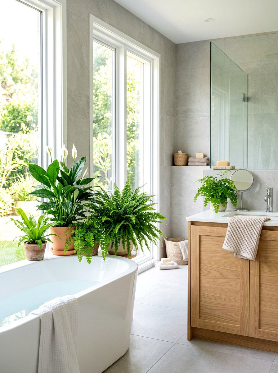 Bathroom Moisture Plant - 30 indoor garden ideas