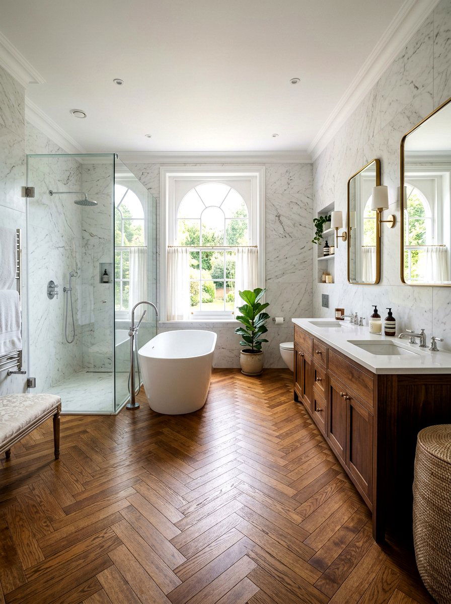 Bathroom Parquet Floor - 30 parquet floor ideas