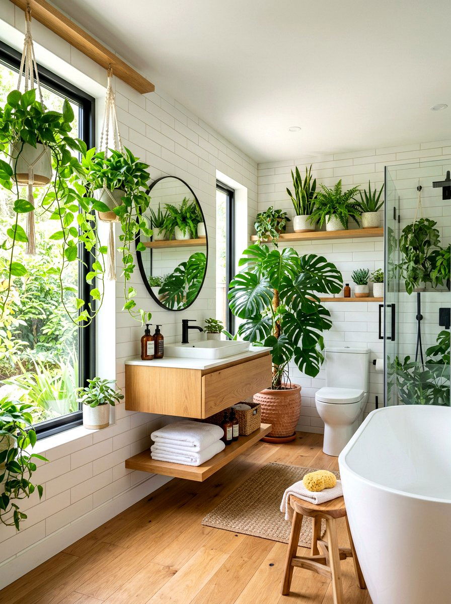 Bathroom Plants - 30 modern bathroom ideas
