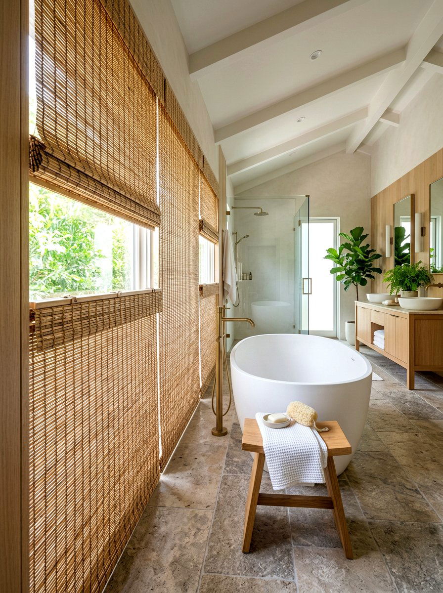 Bathroom Privacy Bamboo Shade - 30 bamboo shade ideas