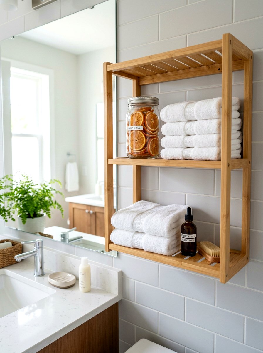 Bathroom Shelf Accent - 30 dried orange decor ideas