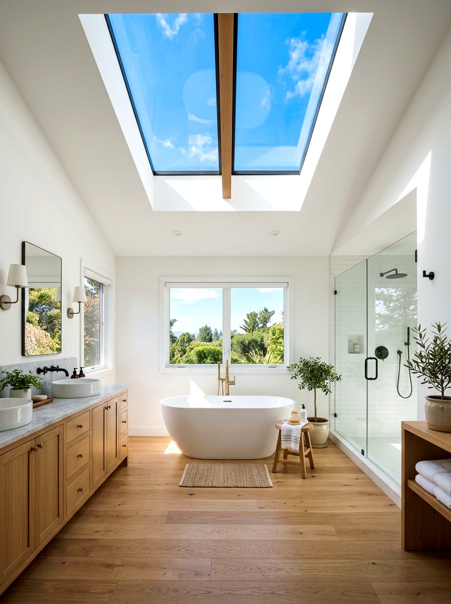 Bathroom Skylight - 30 sound bath bathroom ideas