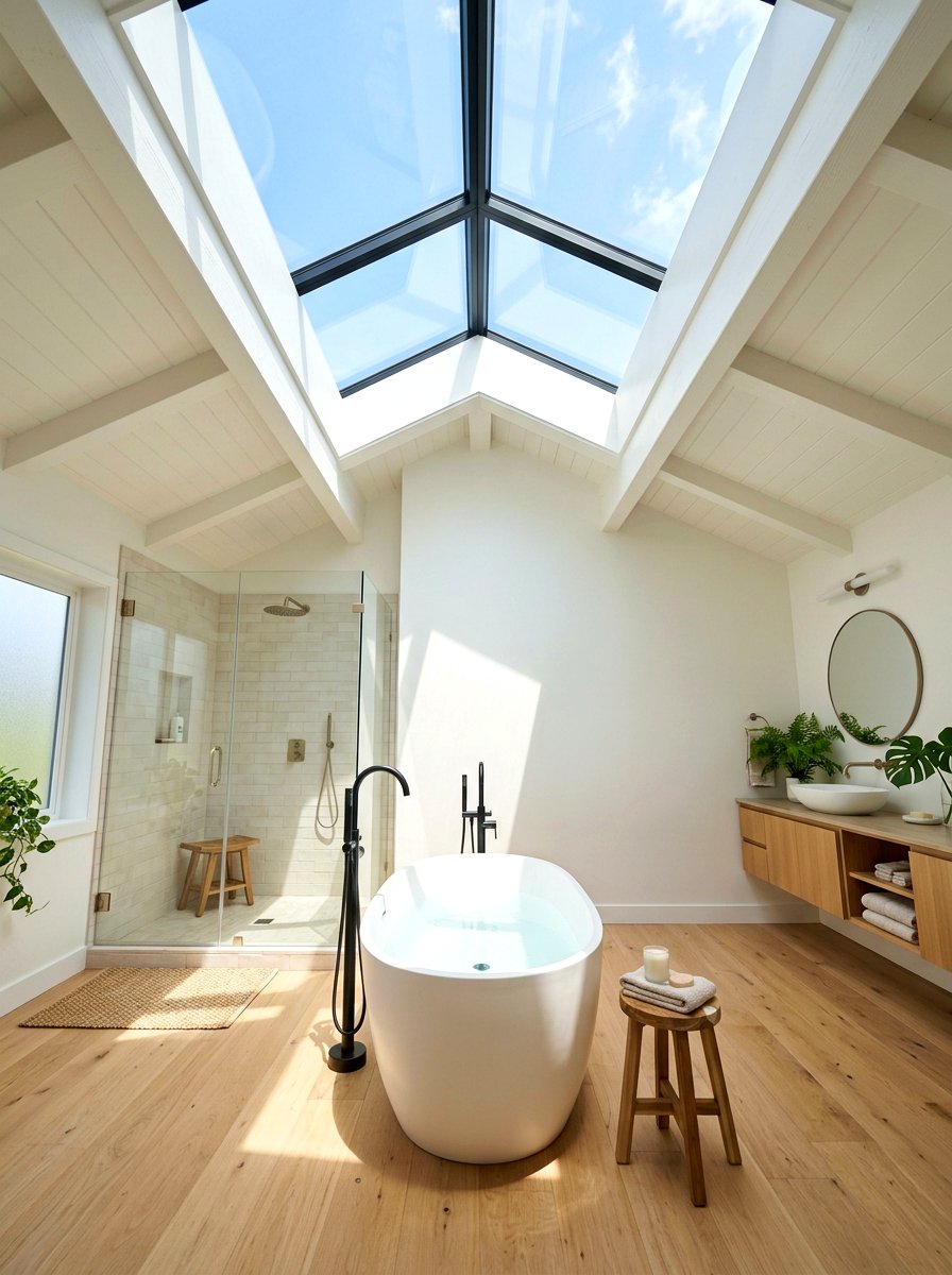 Bathroom Skylight Installation - 30 wellness bathroom ideas
