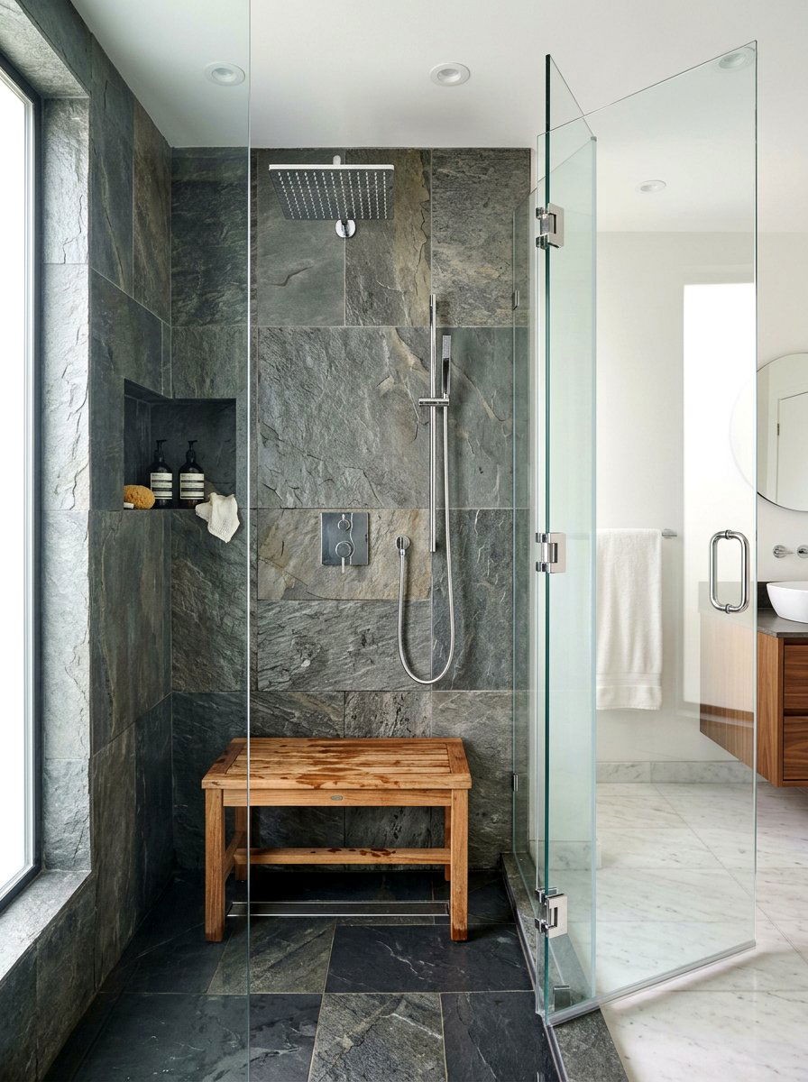 Bathroom Stone Shower Wall - 30 stone accent wall ideas