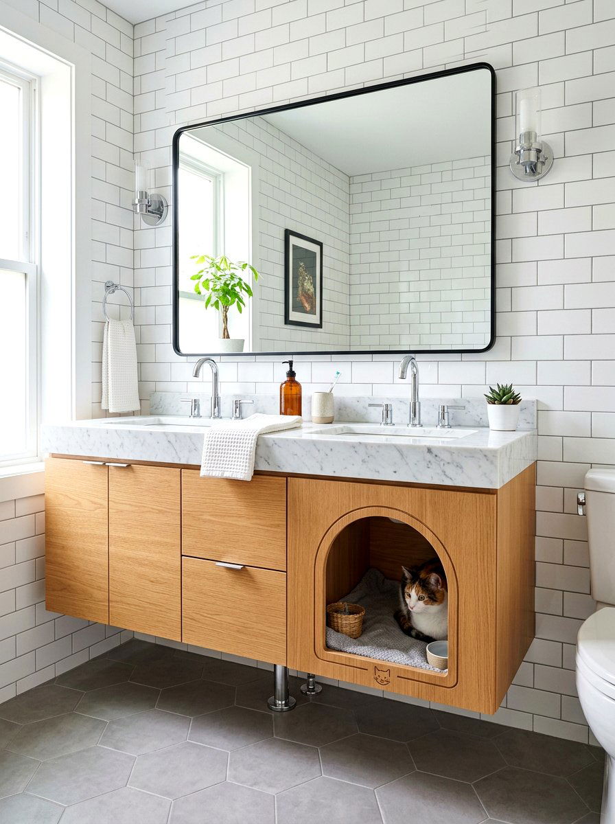 Bathroom Vanity Cabinet Enclosure - 30 hidden litter area ideas aesthetic