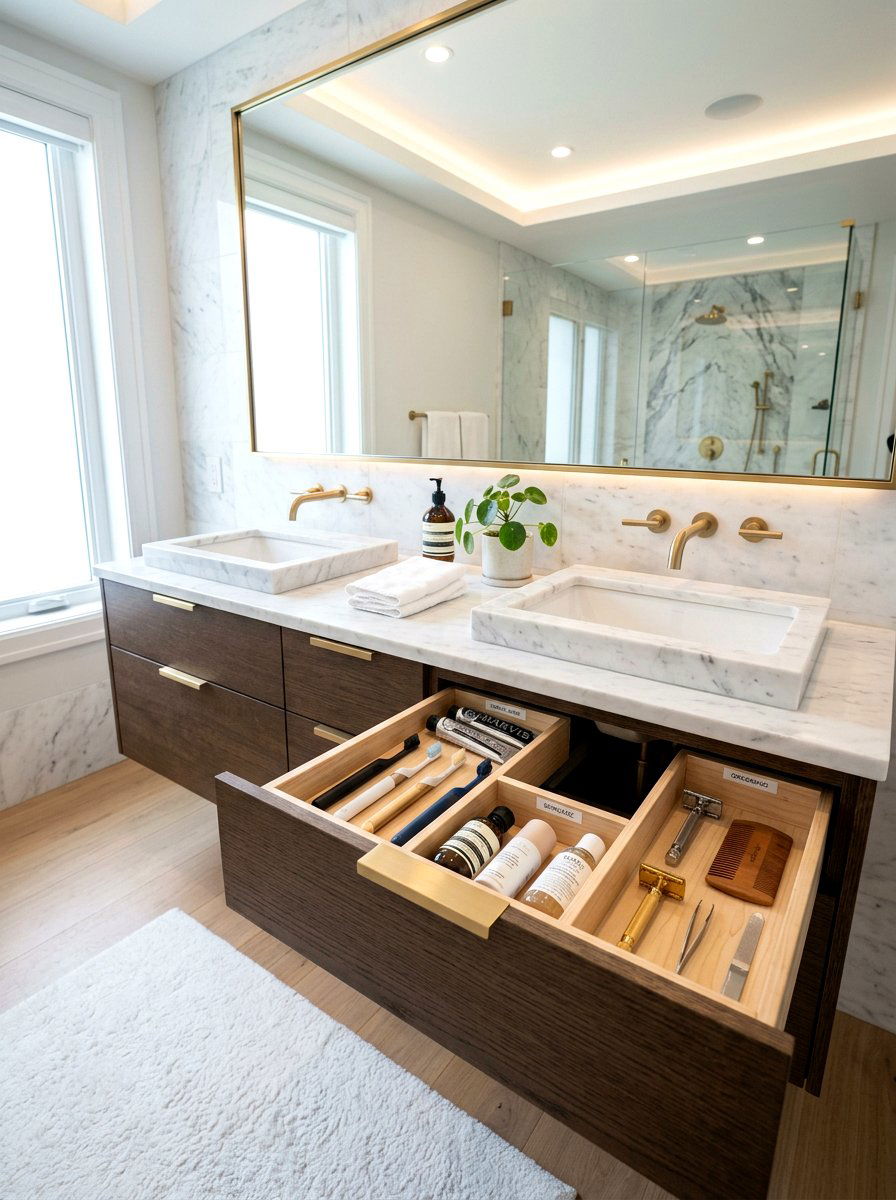 Bathroom Vanity Drawer Dividers - 30 bathroom vanity drawer ideas