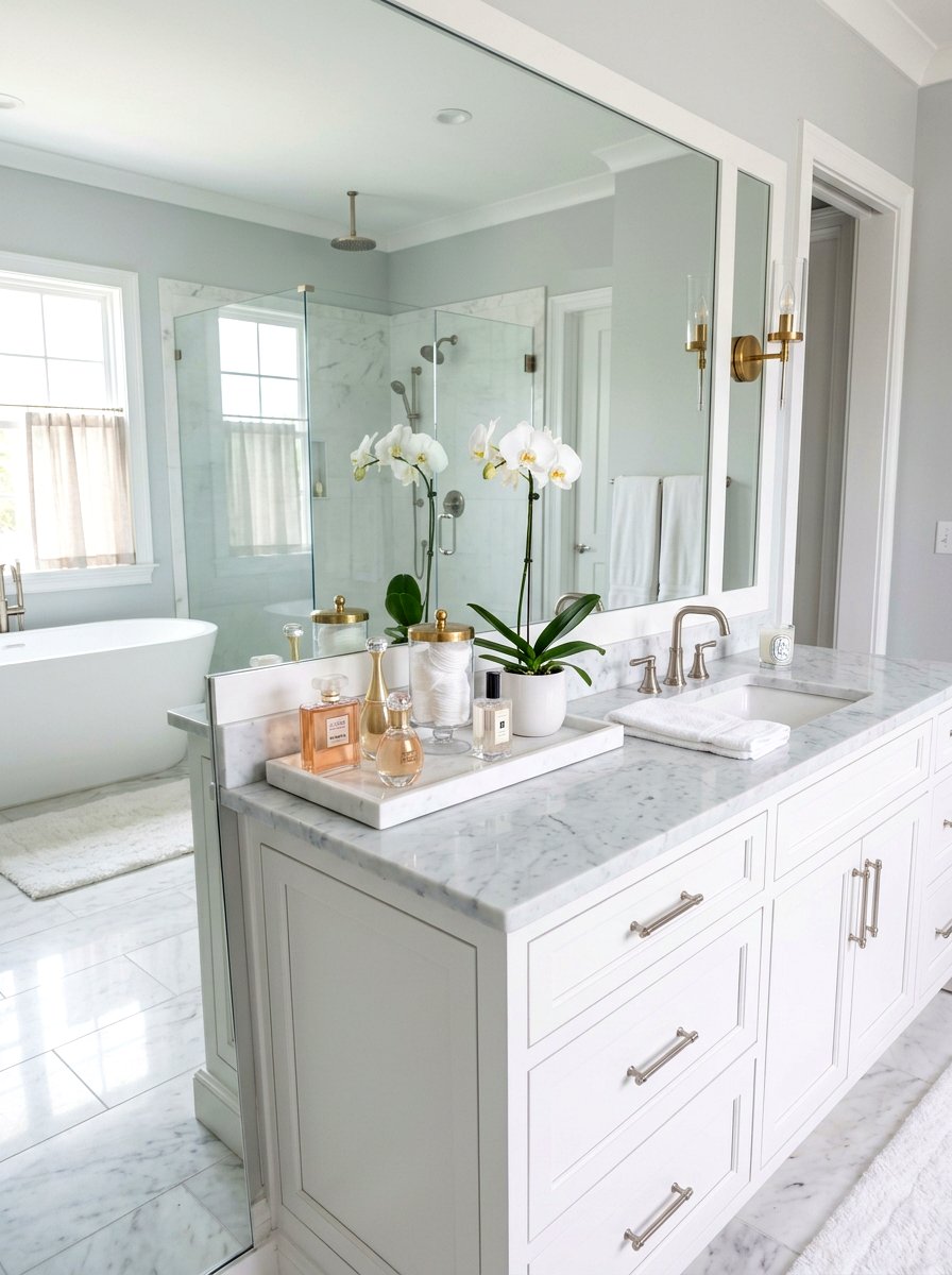 Bathroom Vanity Marble Tray - 30 marble tray styling ideas