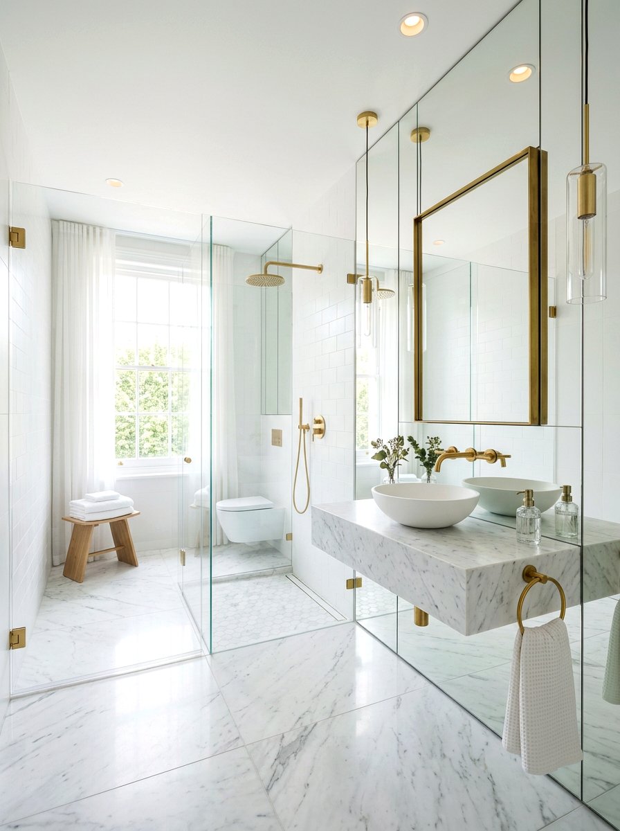 Bathroom Vanity Mirror Wall - 30 floor to ceiling mirror wall ideas