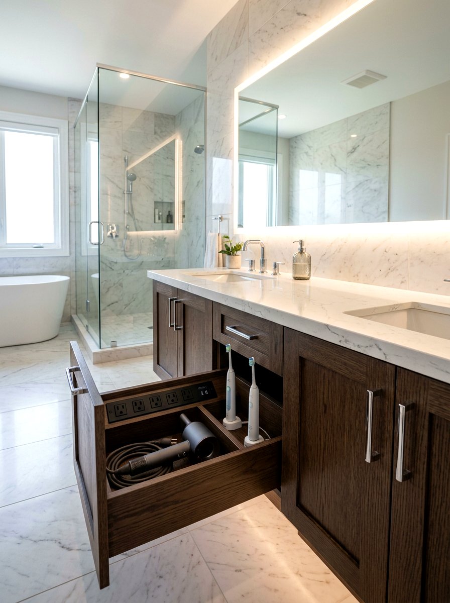 Bathroom Vanity Power Outlet - 30 bathroom vanity drawer ideas