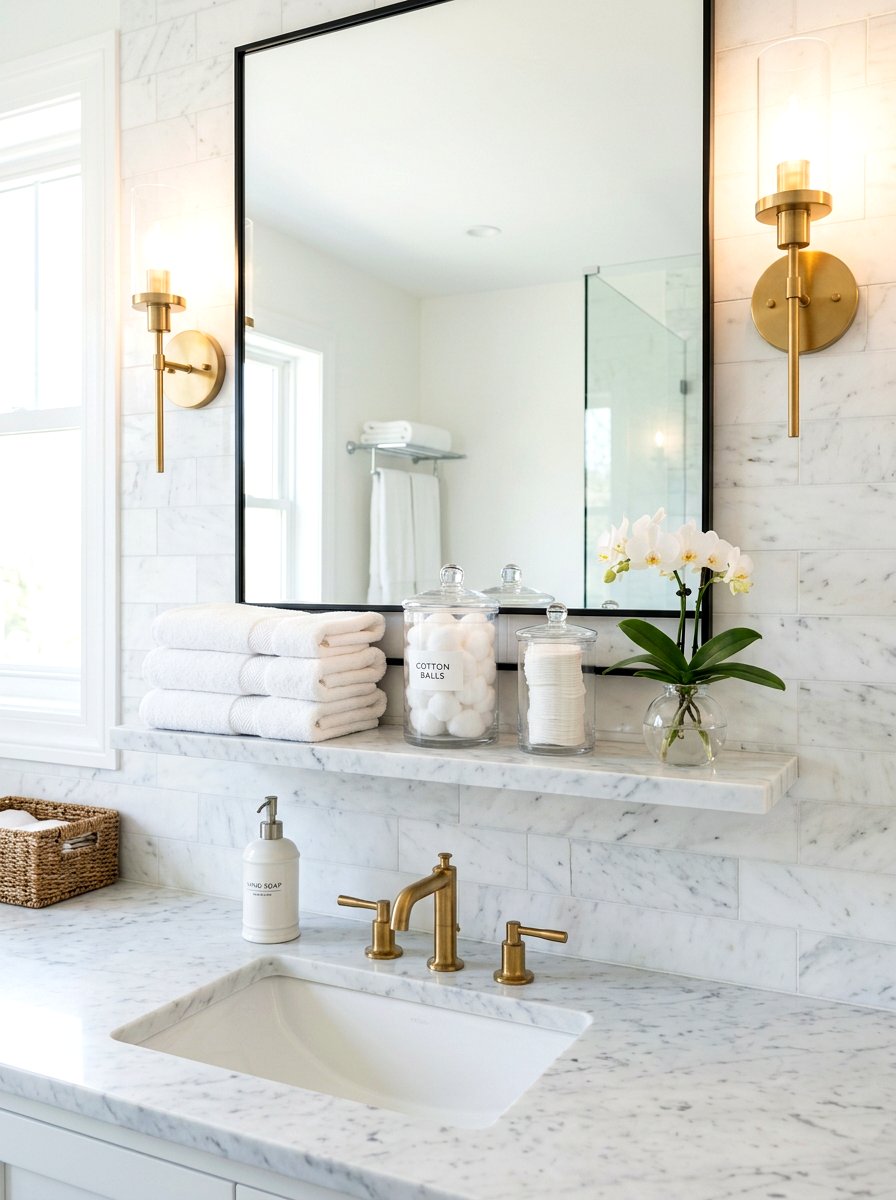 Bathroom Vanity Shelf - 30 shelf styling for Instagram ideas