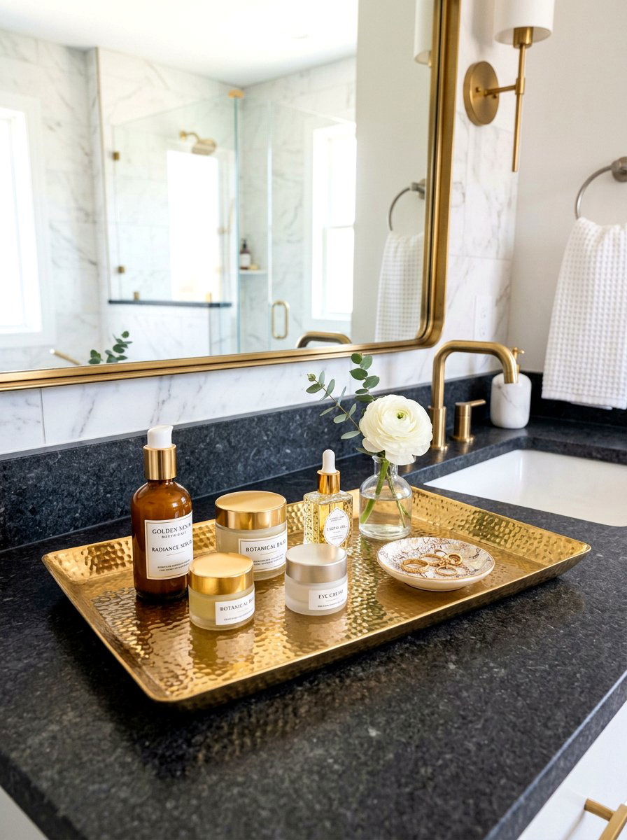 Bathroom Vanity Skincare Tray - 30 skincare station ideas