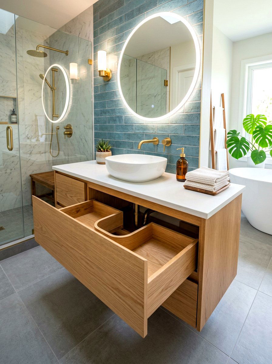 Bathroom Vanity Storage - 30 hidden storage furniture ideas