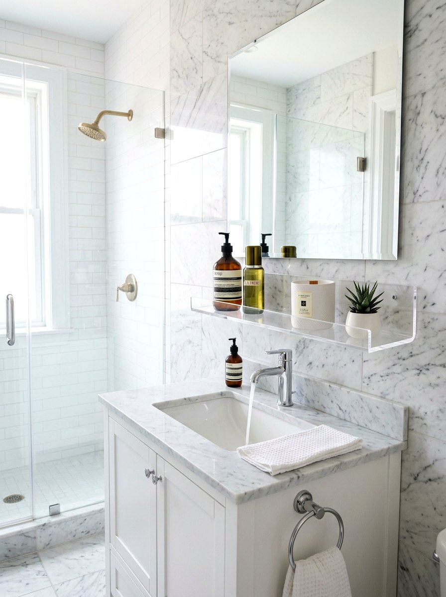 Bathroom Vanity Wall Shelf - 30 picture ledge renter ideas