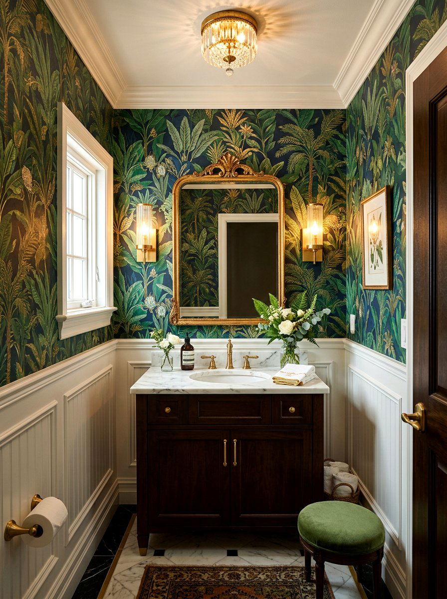 Bathroom Wallpaper - 30 boutique hotel bathroom ideas