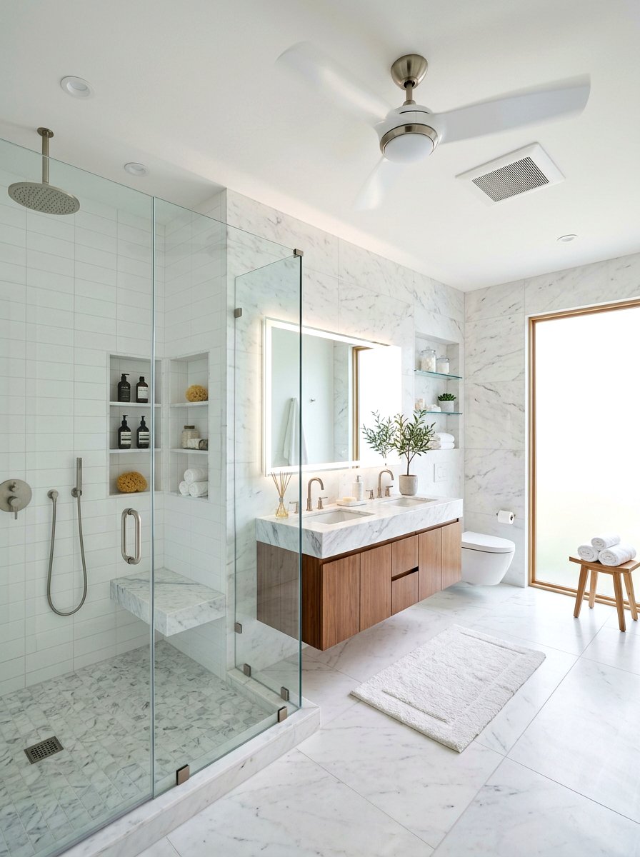 Bathroom With Smart Exhaust Fan - 30 clean air room ideas