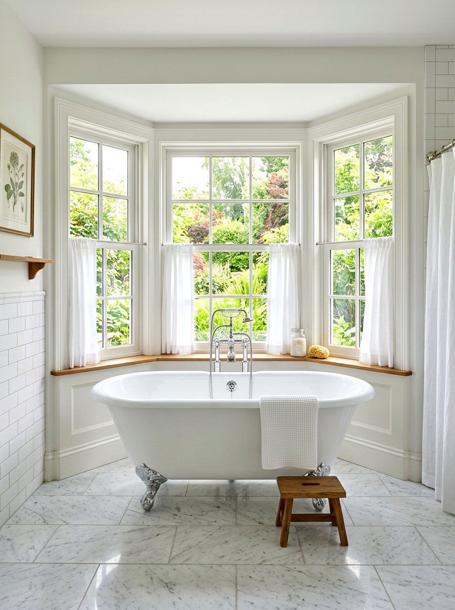 Bathroom bay window tub - 30 bay window ideas