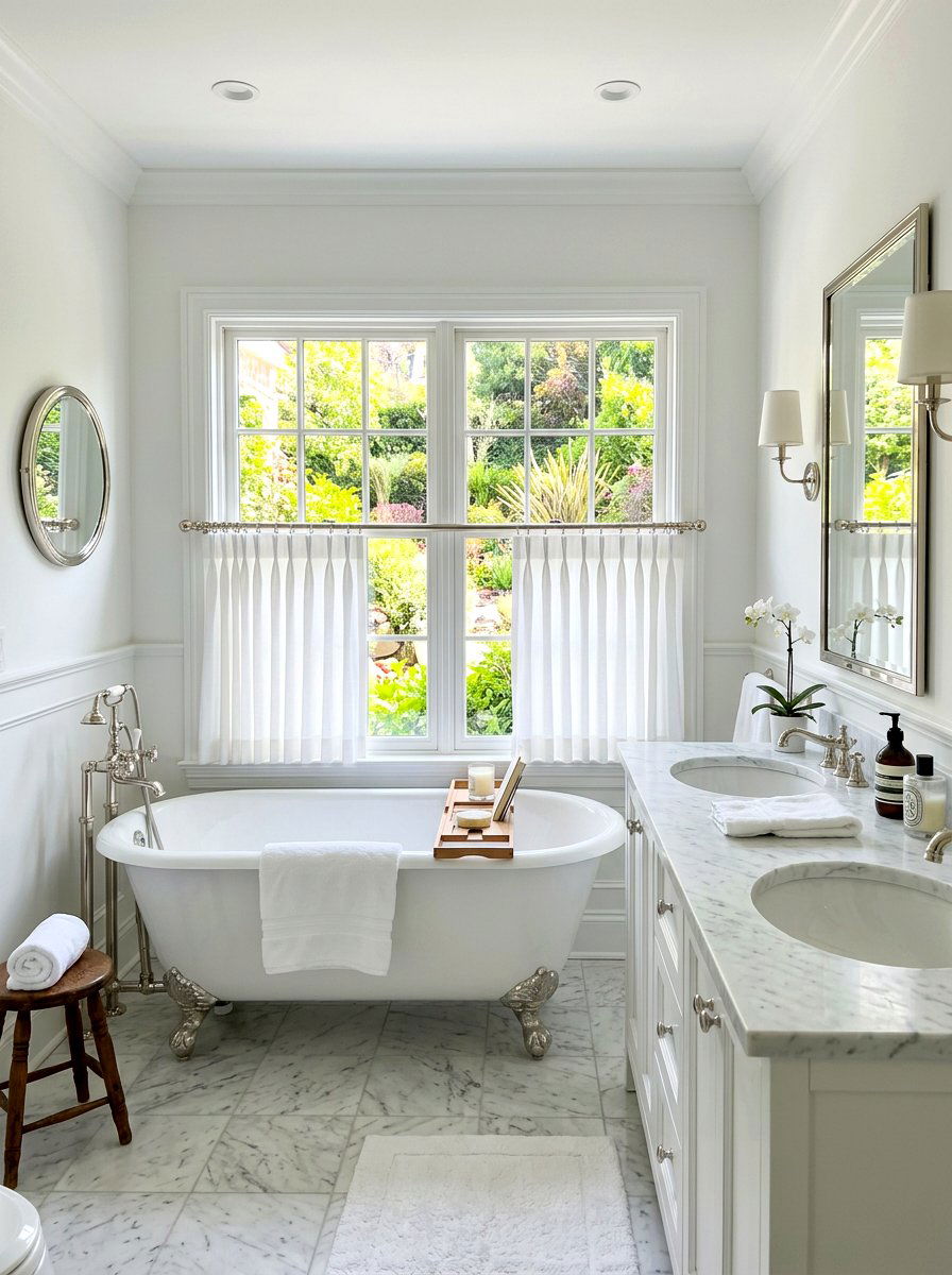 Bathroom cafe curtain - 30 cafe curtain ideas